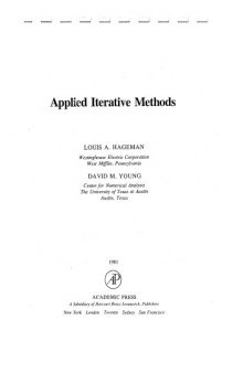 Applied Iterative Methods (Computer Science and Applied Mathematics)