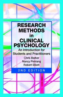 Research Methods in Clinical Psychology An Introduction for Students and Practitioners,2nd Ed