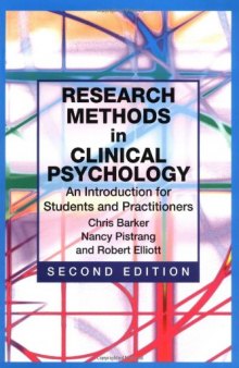 Research Methods in Clinical Psychology: An Introduction for Students and Practitioners (2nd ed)