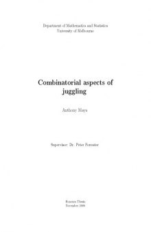 Combinatorial aspects of juggling