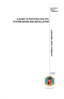 A Guide to Photovoltaic (PV) System Design and Installation