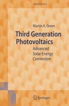 Third Generation Photovoltaics: Advanced Solar Energy Conversion