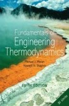 Fundamentals of engineering thermodynamics (5th Edition)