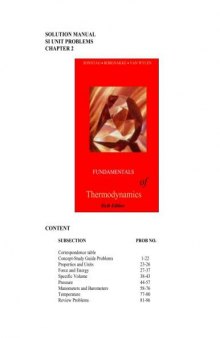 Fundamentals of Thermodynamics(Solutions)