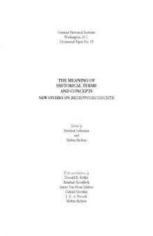The Meaning of Historical Terms and Concepts: New Studies on Begriffsgeschichte  issue Occasional Paper No. 15