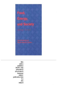 Food, energy, and society