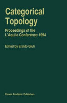 Categorical Topology: Proceedings of the L’Aquila Conference (1994)