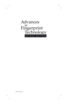 Advances in Fingerprint Technology, Second Edition (Forensic and Police Science)