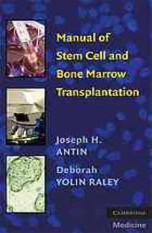 Manual of stem cell and bone marrow transplantation