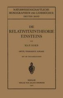 Die Relativitätstheorie Einsteins und Ihre Physikalischen Grundlagen: Elementar Dargestellt