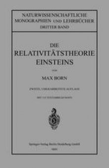 Die Relativitätstheorie Einsteins und Ihre Physikalischen Grundlagen: Elementar Dargestellt