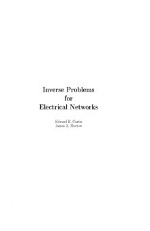 Inverse Problems for Electrical Networks [draft]