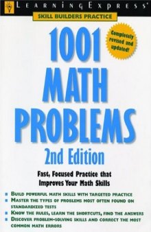 1001 Math Problems 2nd (second) Edition byEditors