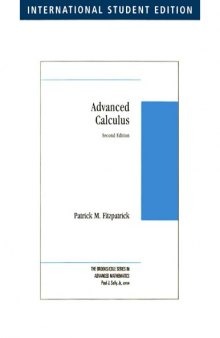 Advanced Calculus [Int'l Student edn]