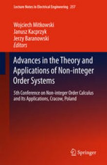 Advances in the Theory and Applications of Non-integer Order Systems: 5th Conference on Non-integer Order Calculus and Its Applications, Cracow, Poland