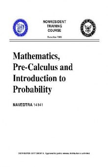 Mathematics, Pre-Calculus and Introduction to Probability