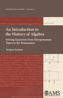 An Introduction to the History of Algebra