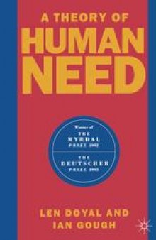 A Theory of Human Need