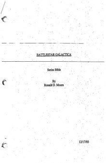 Battlestar Galactica Series Bible 