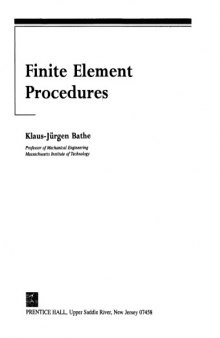Finite element procedures