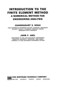 Introduction to the finite element method; a numerical method for engineering analysis