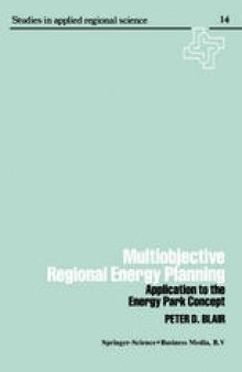 Multiobjective regional energy planning: Application to the energy park concept