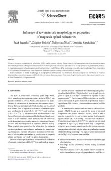 Influence of raw materials morphology on properties of magnesia-spinel refractories