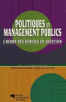 Politiques et management publics: L'heure des remises en question (French Edition)