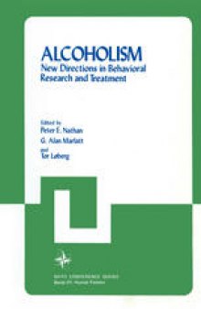 Alcoholism: New Directions in Behavioral Research and Treatment