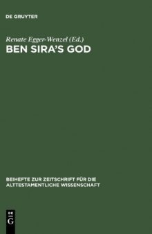 Ben Sira's God: Proceedings of the International Ben Sira Conference, Durham — Ushaw College 2001