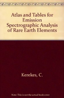 Tables for Emission Spectrographic Analysis of Rare Earth Elements