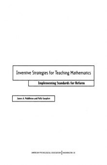 Inventive Strategies for Teaching Mathematics: Implementing Standards for Reform