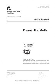 ANSIAWWA CB101-12 Precoat Filter Media