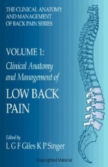 Clinical Anatomy and Mgmt of Back Pain [Vol 1- Low]