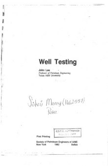 Well Testing (SPE textbook series)