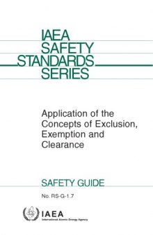 Application of the concepts of exclusion, exemption and clearance : safety guide