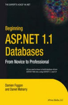 Beginning ASP.NET 1.1 Databases: From Novice to Professional