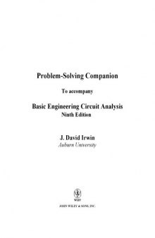 Basic Engineering Circuit Analysis, Problem Solving Companion