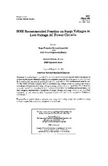 IEEE Recommended Practice on Surge Voltages in Low-Voltage Ac Power Circuits. IEEE Power Engineering Society. Surge Protective Devices Committee