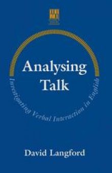 Analysing Talk: Investigating Verbal Interaction in English
