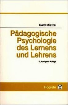 Pädagogische Psychologie des Lernens und Lehrens