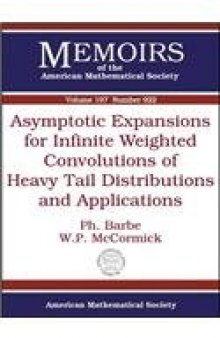 Asymptotic expansions for infinite weighted convolutions of heavy tail distributions and applications