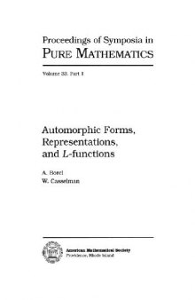 Automorphic Forms, Representations, and L-functions