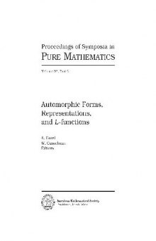 Automorphic forms, representations, and L-functions