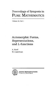 Automorphic Forms, Representations, and L-functions
