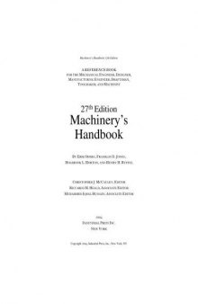 Machinery's Handbook, 27th Edition (Toolbox Edition)