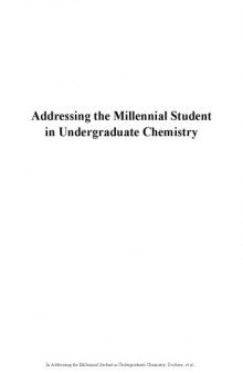 Addressing the millennial student in undergraduate chemistry