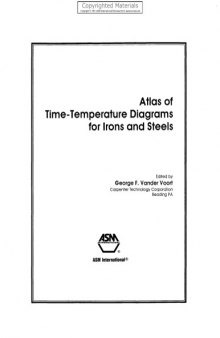 Atlas of time-temperature diagrams for irons and steels