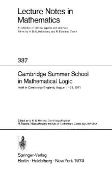 Cambridge Summer School In Mathematical Logic