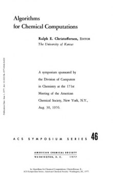 Algorithms for Chemical Computations